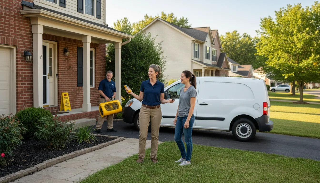 Water restoration image for Dehumidification And Cleanup Services in Blue Creek, OH
